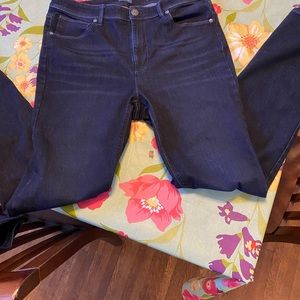 J.Jill high rise straight leg dark denim jeans 12Tall